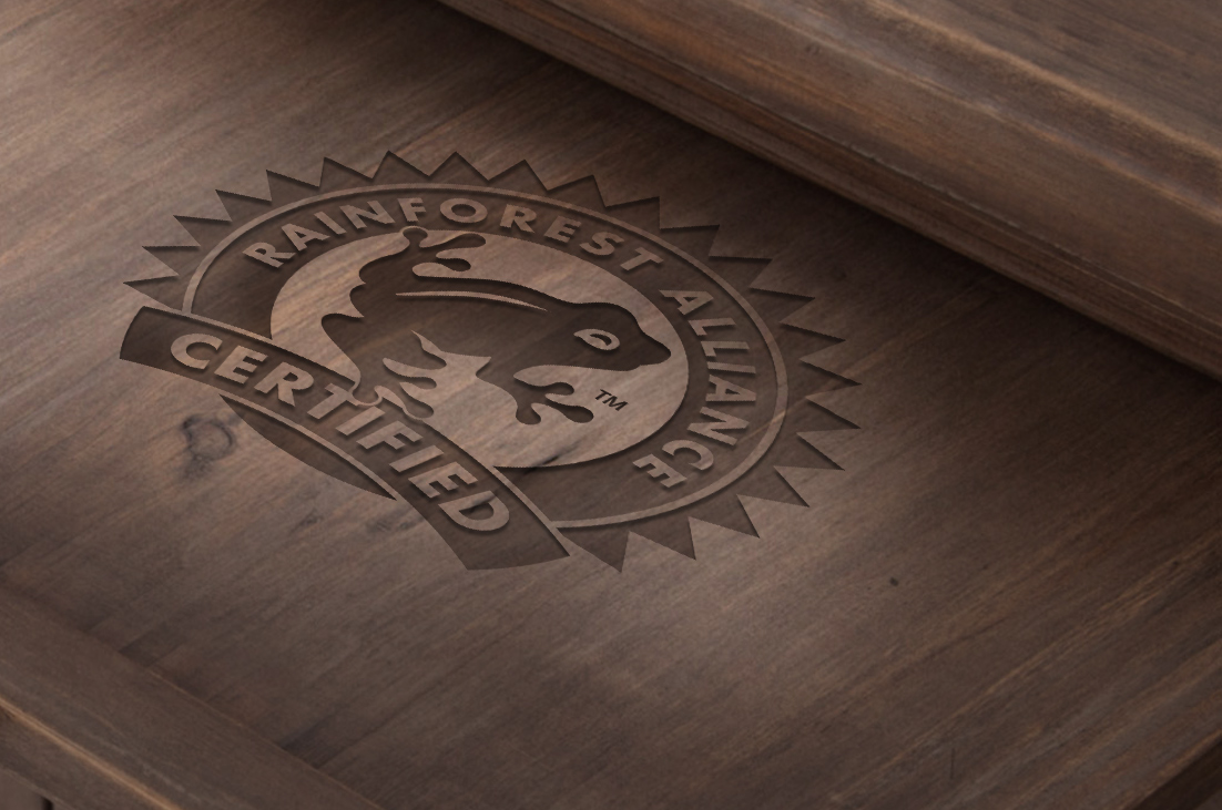 Rainforest Alliance certified sustainable timber