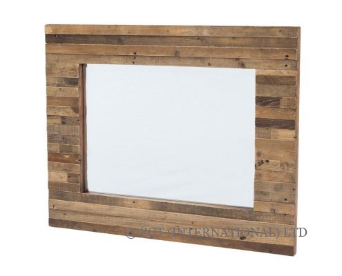 recycled wood mirror